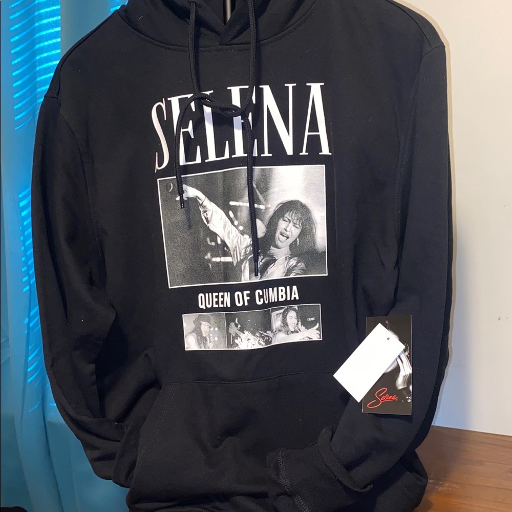 Black SELENA Graphic Hoodie - Picture 1 of 4